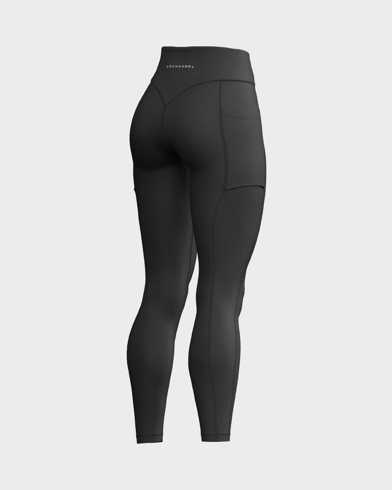 Women's High Waisted Functional Leggings - Black