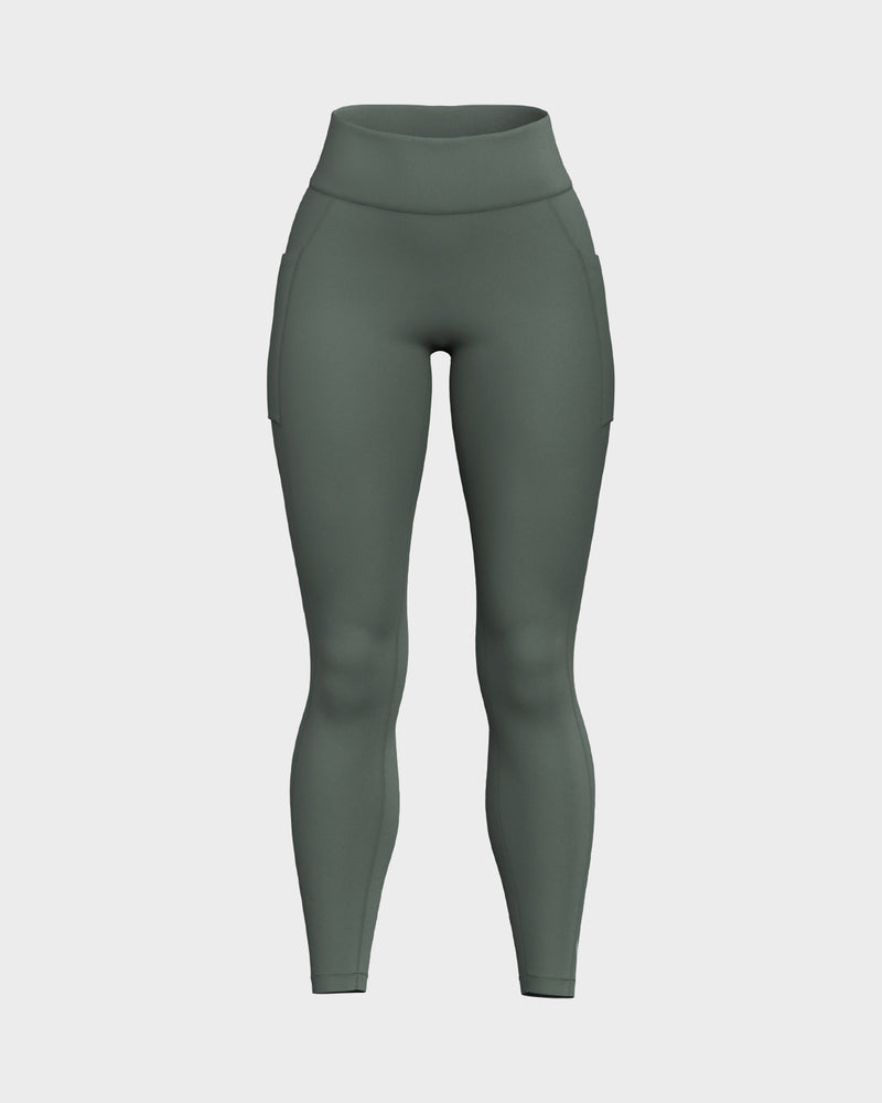 Women's High Waisted Functional Leggings - Green