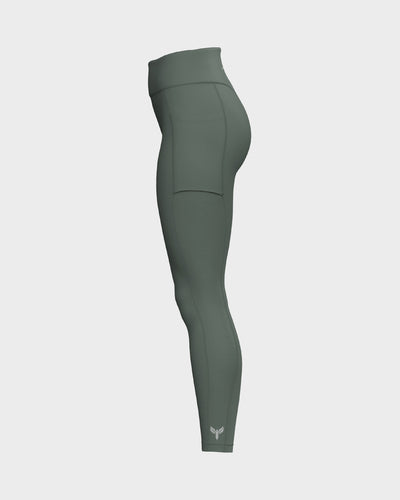 Women's High Waisted Functional Leggings - Green