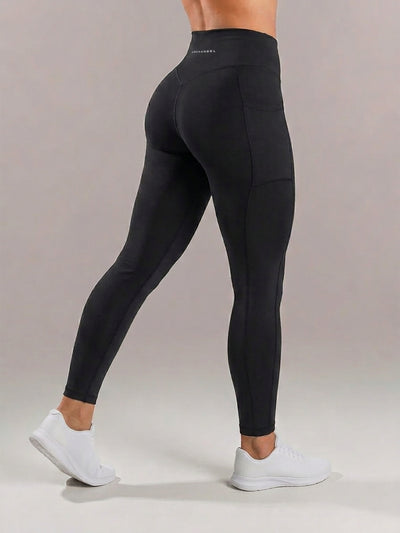 Women's High Waisted Functional Leggings - Black