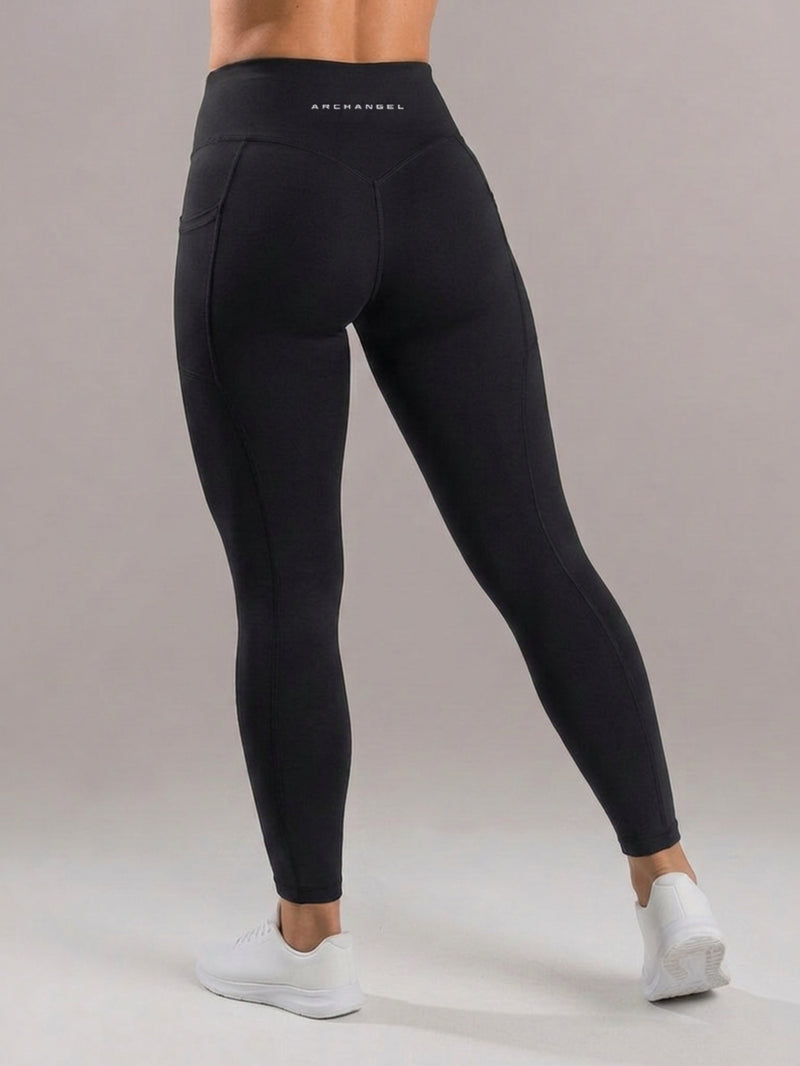 Women's High Waisted Functional Leggings - Black