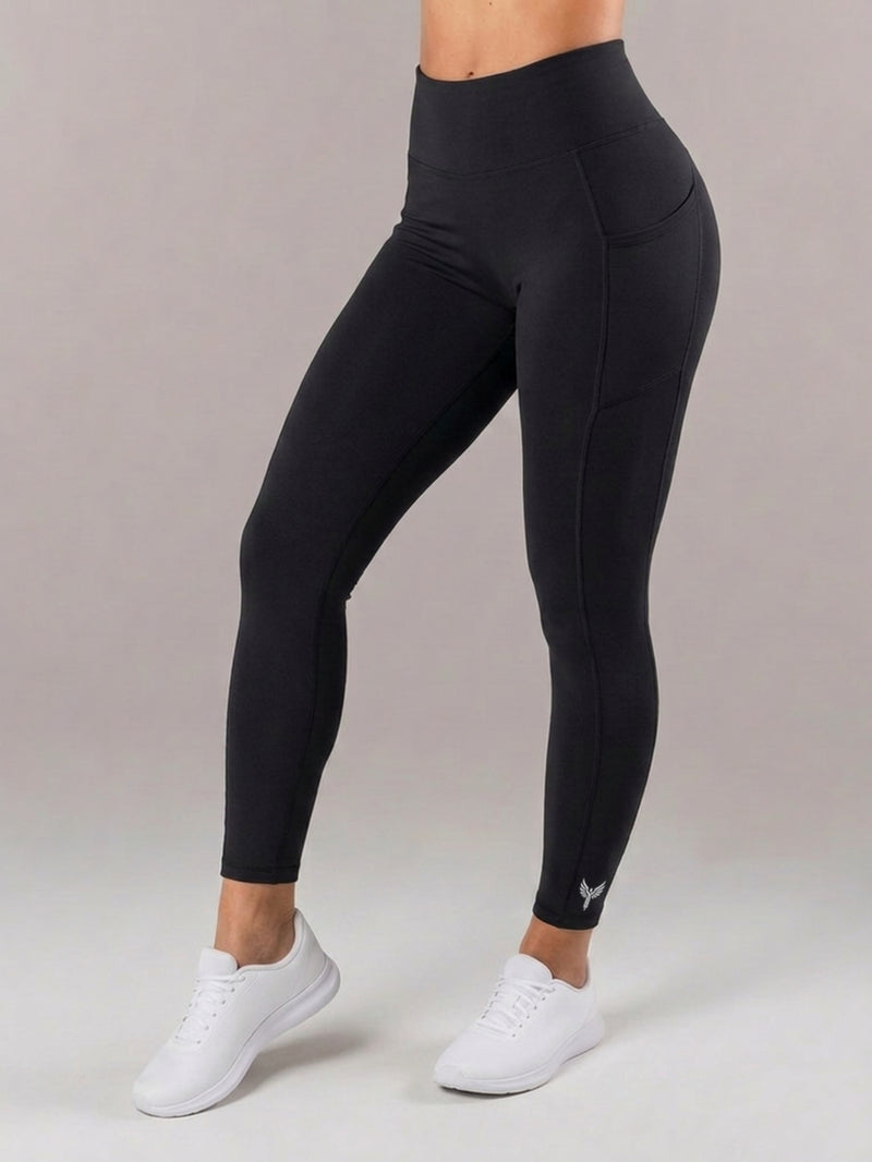 Women's High Waisted Functional Leggings - Black